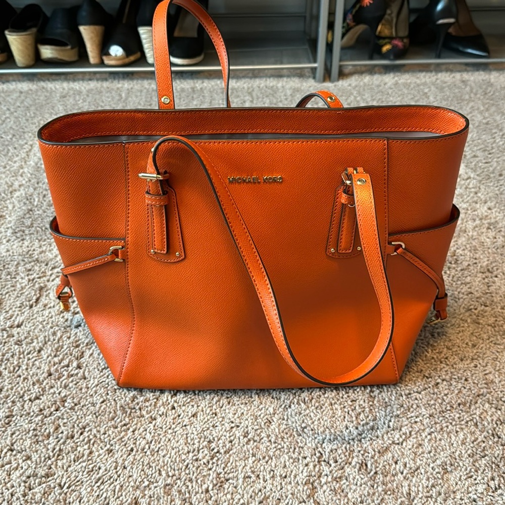 Michael Kors Orange Voyager Tote